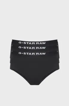 Женские черные трусики (3 шт) Hipster Черный S G-Star RAW D24081,D516