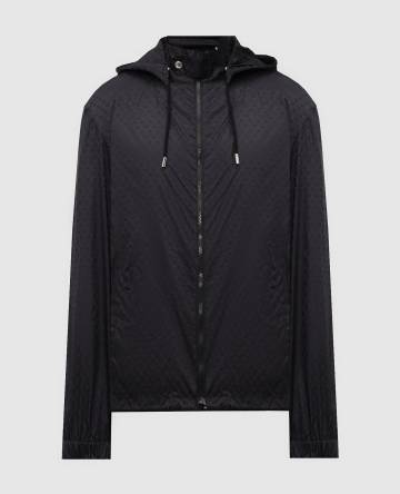 Черная ветровка в узоре Skull