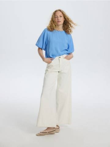 Reserved - Блуза из модала - синій - 574FB-55X Reserved - Блуза из модала - синій - 574FB-55X