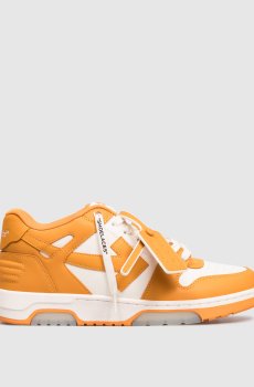Оранжевые кожаные кроссовки Out Of Office