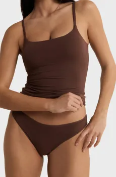 Женские коричневые трусики-танга PURE SOFT Коричневый L Etam 6554857