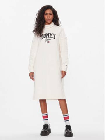 Tommy Jeans Трикотажна сукня New Varisty DW0DW16462 Білий Relaxed Fit Tommy Jeans Трикотажна сукня New Varisty DW0DW16462 Білий Relaxed Fit