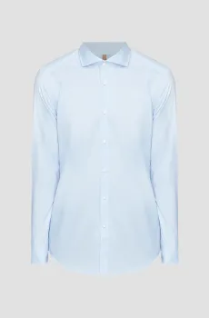 Мужская голубая рубашка в клетку Голубой 41 BOSS 50490523;450