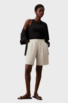 Женские серые шорты LINEN TAILORED Серый 38 Calvin Klein K20K206671