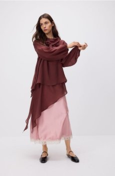 Reserved - Сукня з додаванням ліоцелу - коричневий - 163KO-88X