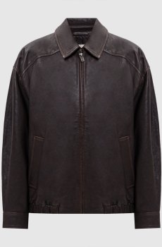 Коричневая кожаная куртка COSE