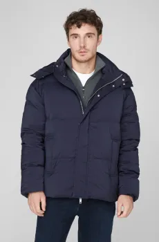 Мужской темно-синий пуховик Синий S PRPY PMOUTSKF0019