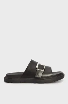 Женские черные кожаные слайдеры Ria Черный 38 PRPY PRSPT0028W