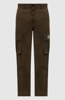 Карго цвета хаки с нашивкой логотипа