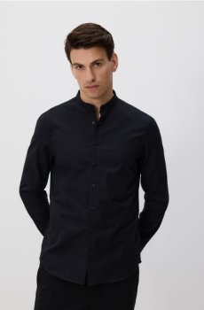 Reserved - Сорочка slim fit із високим вмістом бавовни - чорний - 217BK-99X
