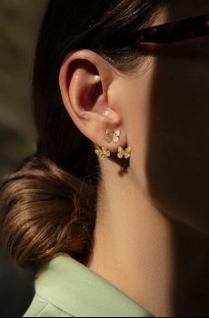 Позолоченные серьги Lilou Papillon