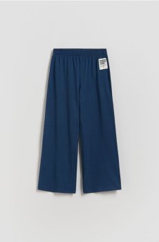 Reserved - Спортивні штани wide leg - темно-синій - 142HN-59X