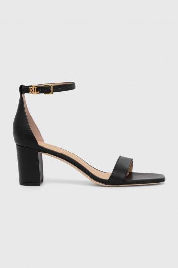 Кожаные сандалии Lauren Ralph Lauren Logan цвет чёрный 802927949001 Кожаные сандалии Lauren Ralph Lauren Logan цвет чёрный 802927949001