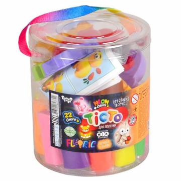 Тісто для ліплення Danko toys Fluoric 22 кольори (TMD-FL-22-01U) Тісто для ліплення Danko toys Fluoric 22 кольори (TMD-FL-22-01U)