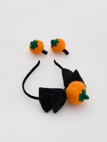 Reserved - Набір з 3 аксесуарів для волосся - помаранчевий - 337GU-22X