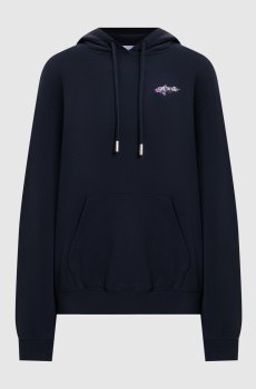 Синие худи с принтом Driper Watercol Arrow