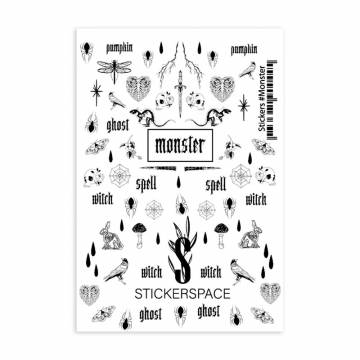 Наклейки для дизайна ногтей StickersSpace Monster Mini (286012) Наклейки для дизайна ногтей StickersSpace Monster Mini (286012)