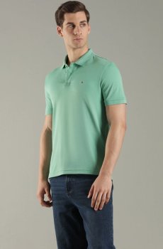 Tommy Hilfiger Men Brand Logo Polo Collar T-shirt