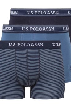 Трусы-боксеры мужские U.S. Polo Assn. 80515, Printed/Navy/Indigo, размер L, 3 шт