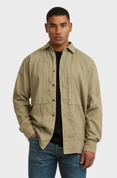 Мужская бежевая рубашка Panelled Бежевый L G-Star RAW D26858,E075