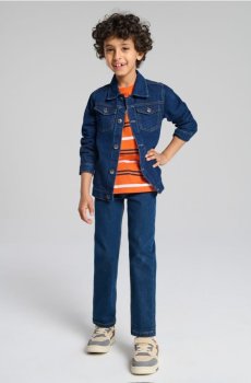 Джинсова куртка - темно-синій