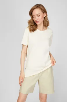 Женская бежевая футболка Бежевый XS NA-KD 1660-000587