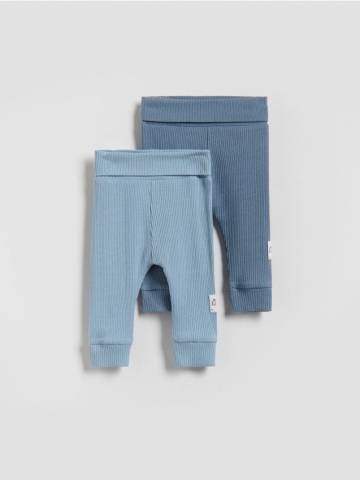 Reserved - Легінси з додаванням бавовни, 2 пари - темно-синій - 370FP-95X