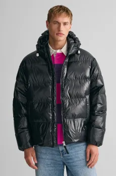Мужской черный пуховик OVERSIZED SHINY Черный XXL Gant 7006370