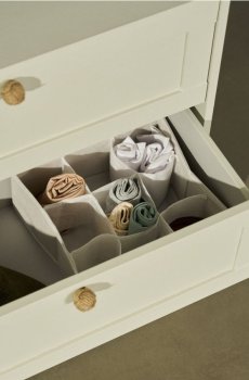 Органайзер для шафи з перегородками - білий