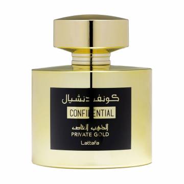 Lattafa Perfumes Confidential Private Gold Парфюмированная вода унисекс, 100 мл Lattafa Perfumes Confidential Private Gold Парфюмированная вода унисекс, 100 мл