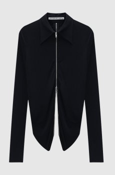 Черная блуза с молнией