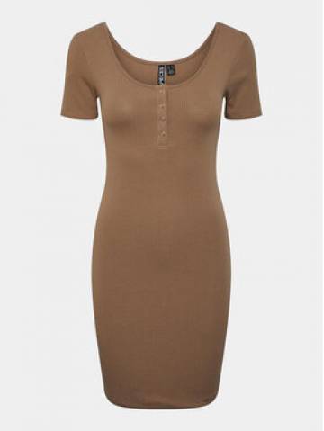 Pieces Повсякденна сукня Kitte 17146324 Коричневий Slim Fit Pieces Повсякденна сукня Kitte 17146324 Коричневий Slim Fit