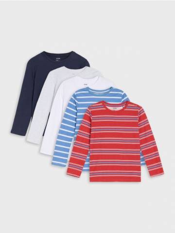 Набір з 5 футболок з довгим рукавом - сірий