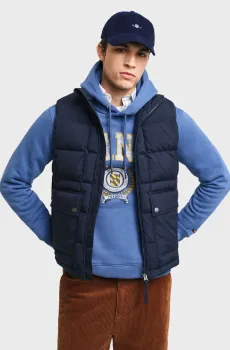 Мужской темно-синий пуховой жилет MID DOWN VEST Синий S Gant 7006444