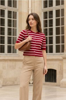 Блузка з тканини з високим вмістом віскози - червоний