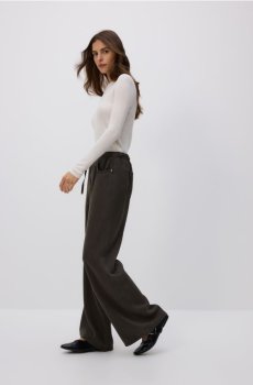 Reserved - Джинси wide leg з ліоцелі - dark grey jeans - 563GE-89J
