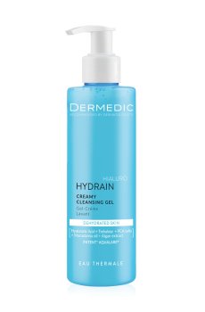 Крем-гель для умывания Dermedic Hydrain Hialuro Creamy Cleansing Gel для сухой, очень сухой и обезвоженной кожи, 200 мл