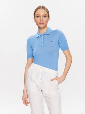 Tommy Hilfiger Поло WW0WW37937 Блакитний Slim Fit Tommy Hilfiger Поло WW0WW37937 Блакитний Slim Fit