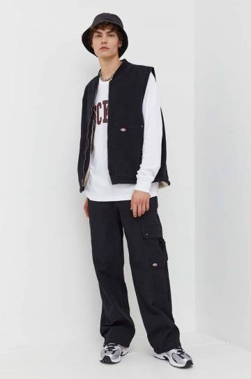 Джинсовая безрукавка Dickies мужской цвет чёрный переходной Джинсовая безрукавка Dickies мужской цвет чёрный переходной