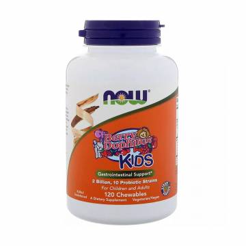 Пробиотики для детей NOW foods Kids Berry Dophilus, 120 жевательных таблеток Пробиотики для детей NOW foods Kids Berry Dophilus, 120 жевательных таблеток