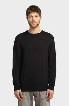 Мужской черный шерстяной джемпер Premium Черный M G-Star RAW D27686,B692