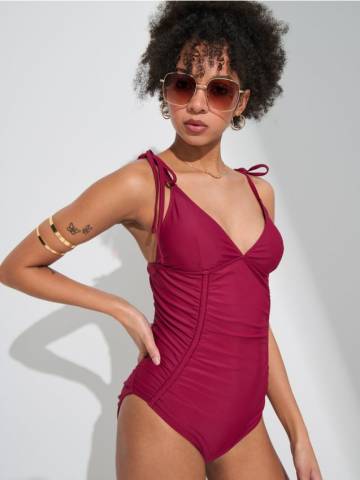 Суцільний купальник - бордовий Суцільний купальник - бордовий