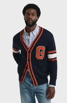 Мужской темно-синий кардиган G-BADGE Синий M Gant 8040223
