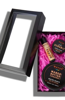 Набор для лица Mayur Манговый десерт (гель-скраб для лица, 50 мл + скраб для губ, 15 г + бальзам для губ, 5 г)