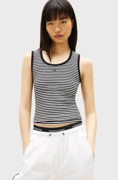 Женская майка в полоску ESSENTIAL Разноцветный M Tommy Jeans DW0DW20673