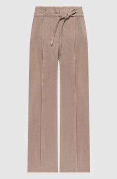 Бежевые брюки с льном