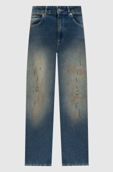 Синие джинсы с винтажным эффектом
