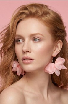 Сережки У Формі Квітів - пастельний рожевий
