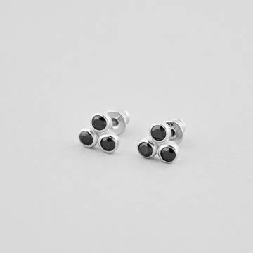 Серебряные серьги Minimal 1693-dark Серебряные серьги Minimal 1693-dark