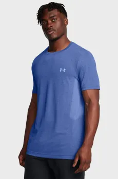 Мужская синяя футболка Vanish Seamless SS Синий M Under Armour 1382801-432